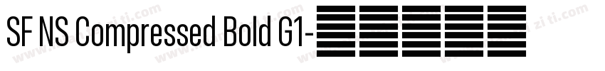 SF NS Compressed Bold G1字体转换